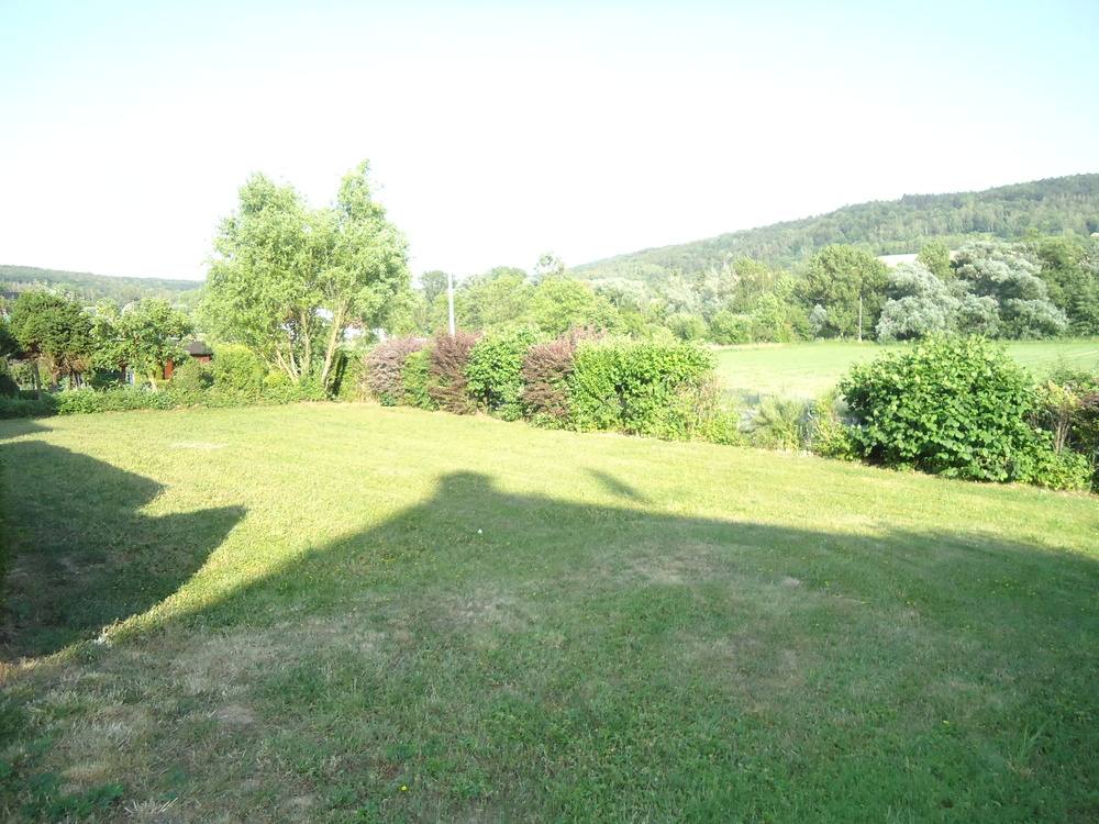 Grünfläche hinter dem Haus