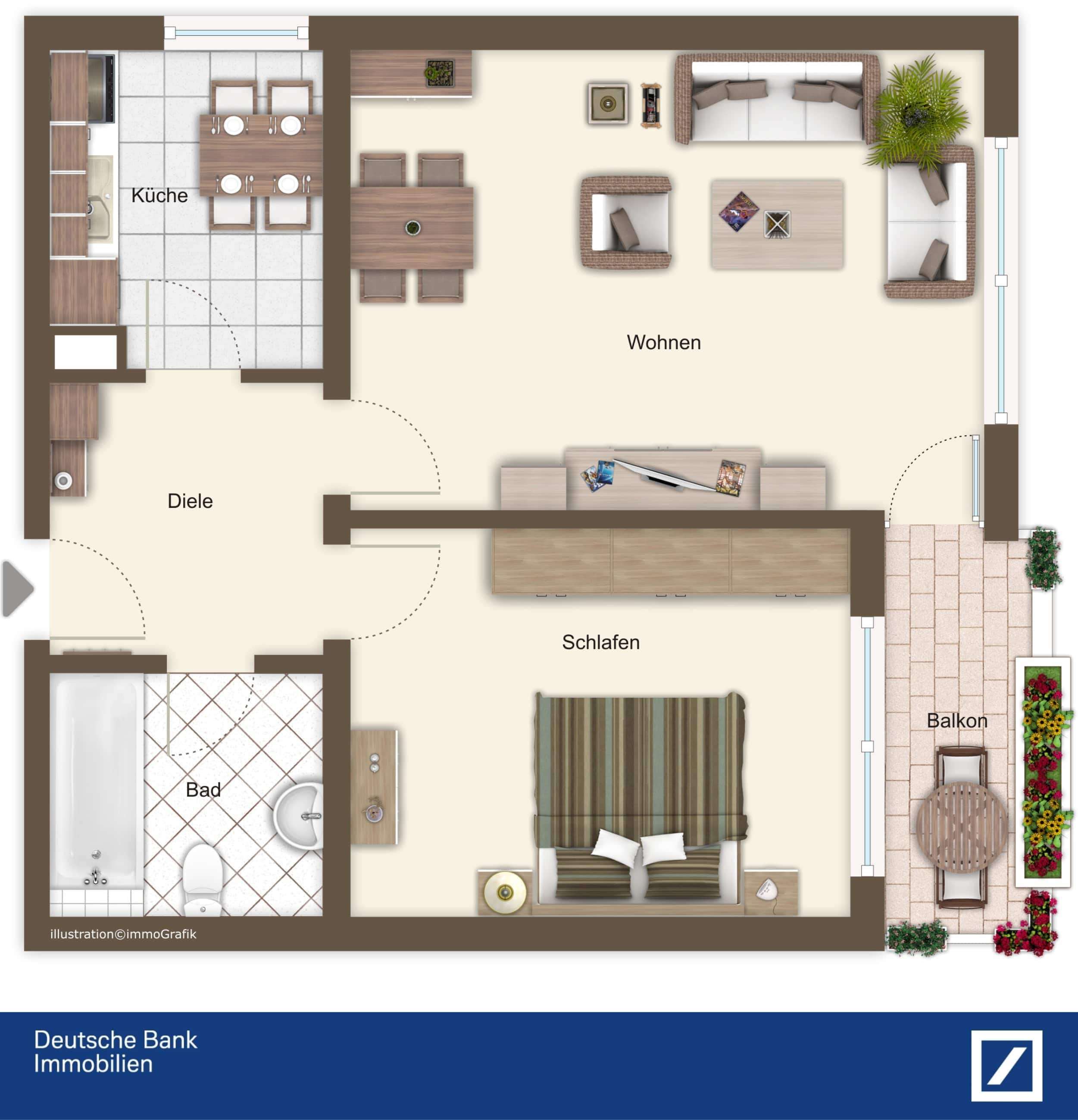 Thumbnail-Wohnung zum Kaufen in Deggendorf 178.000,00 € 55 m²