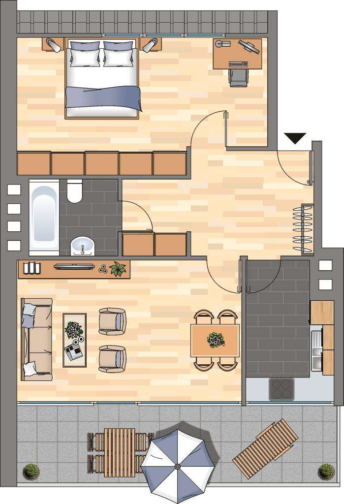 Thumbnail-Wohnung zum Mieten in Düsseldorf 629,00 € 48 m²