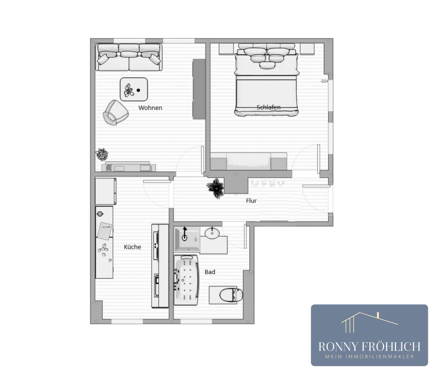 Thumbnail-Wohnung zum Mieten in JahnsdorfErzgeb 350,00 € 56 m²