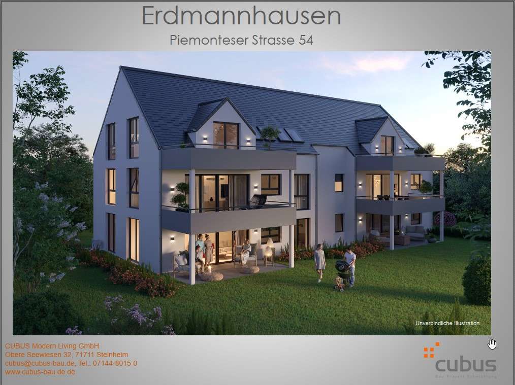 Thumbnail-Wohnung zum Kaufen in Erdmannhausen 578.000,00 € 97 m²