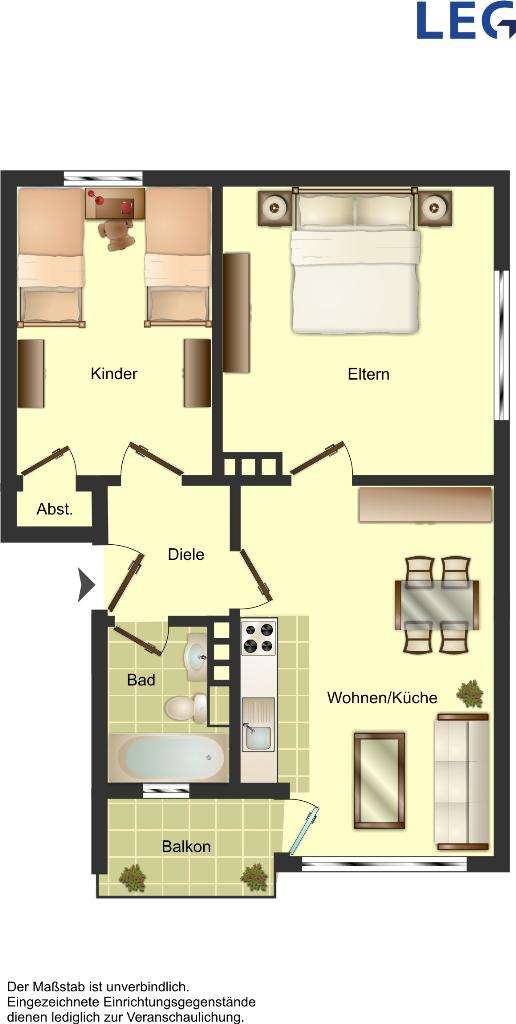 Thumbnail-Wohnung zum Mieten in Siegburg 517,00 € 50.94 m²