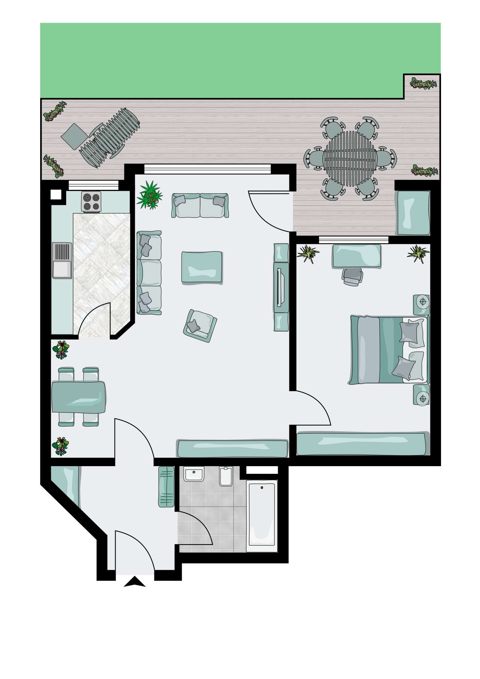 Thumbnail-Wohnung zum Kaufen in Düsseldorf 220.000,00 € 58.99 m²