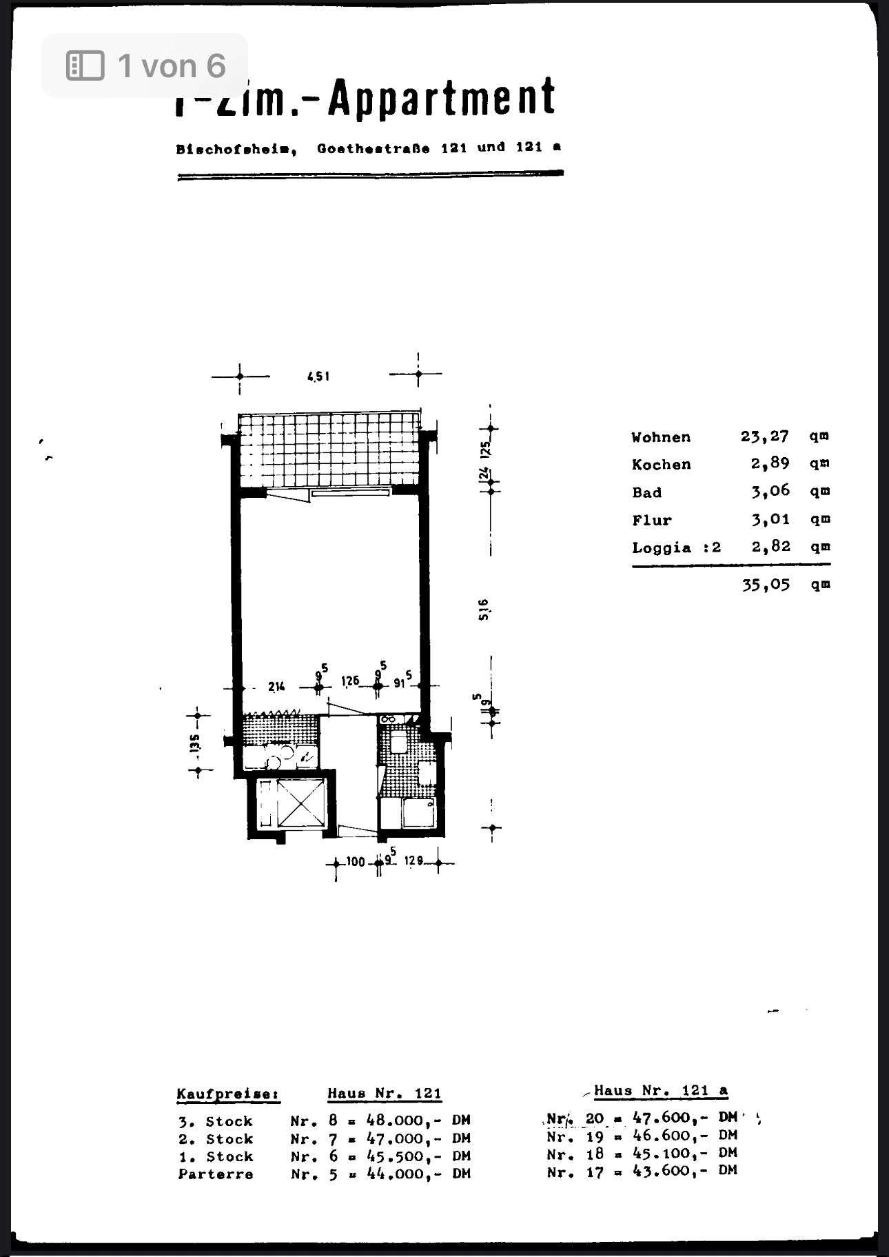 Thumbnail-Wohnung zum Kaufen in Maintal 123.500,00 € 35 m²