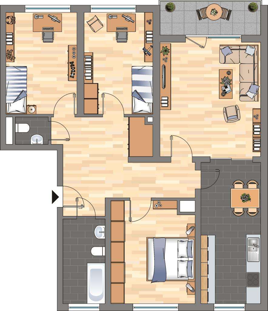 Thumbnail-Wohnung zum Mieten in Haßloch 969,00 € 97.06 m²