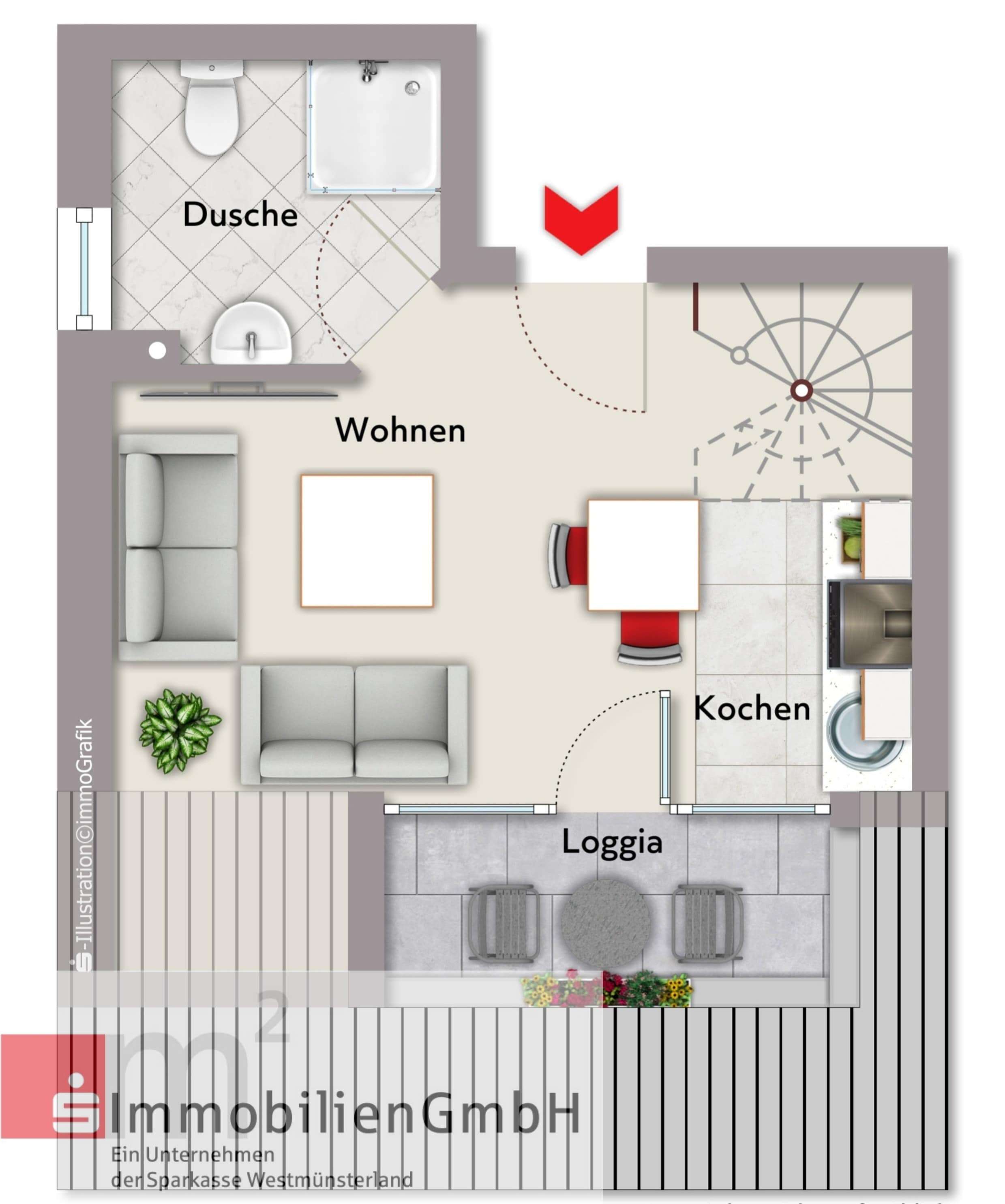 Thumbnail-Wohnung zum Kaufen in Haltern am See 85.000,00 € 32 m²