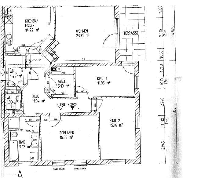 Thumbnail-Wohnung zum Mieten in Salzweg 872,00 € 114 m²