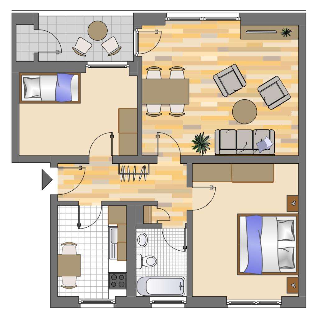 Thumbnail-Wohnung zum Mieten in Gelsenkirchen 489,00 € 66.96 m²