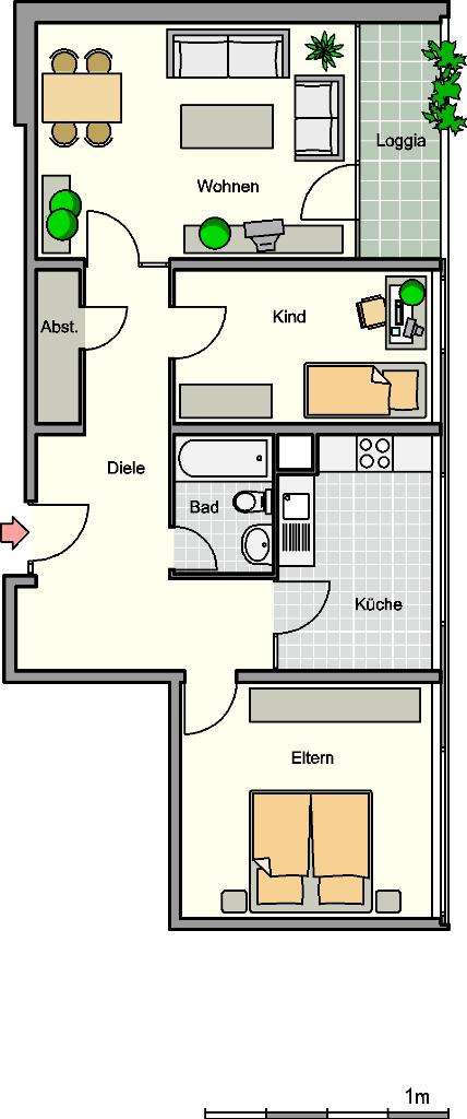 Thumbnail-Wohnung zum Mieten in Kreuztal 359,00 € 79.32 m²