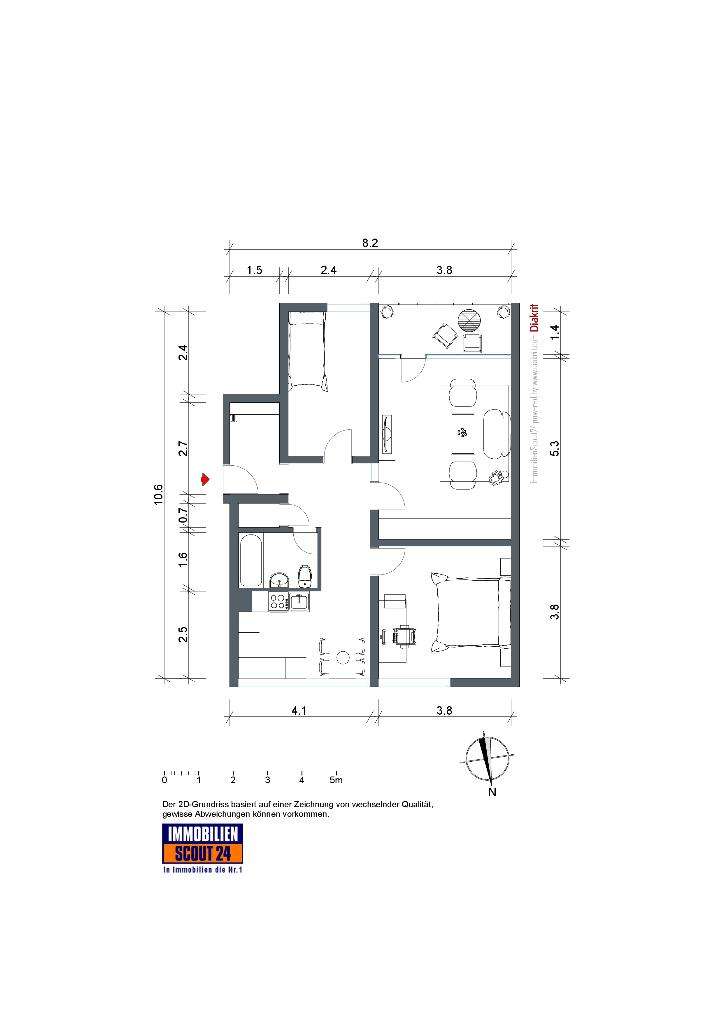Thumbnail-Wohnung zum Mieten in Kreuztal 389,00 € 75 m²