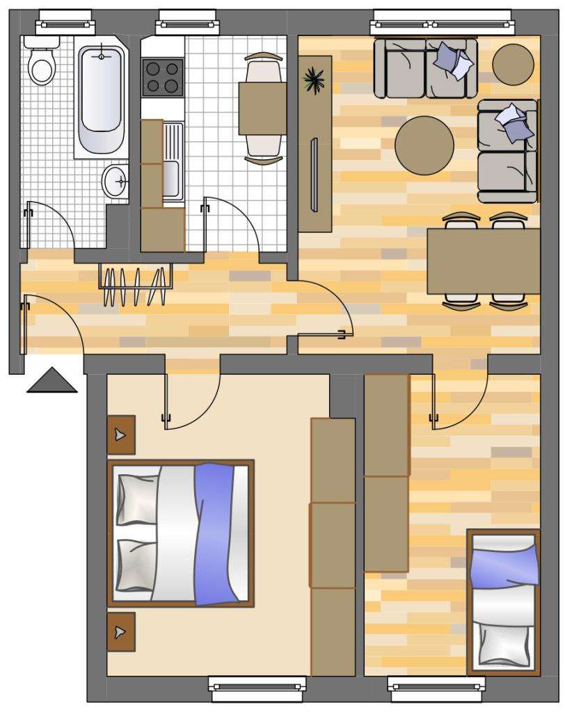 Thumbnail-Wohnung zum Mieten in Dortmund 440,00 € 51.91 m²