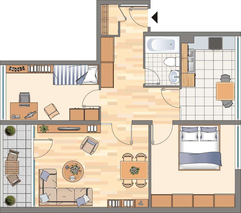 Thumbnail-Wohnung zum Mieten in Dortmund 349,64 € 73.95 m²