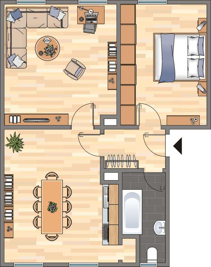 Thumbnail-Wohnung zum Mieten in Dortmund 467,00 € 51.12 m²