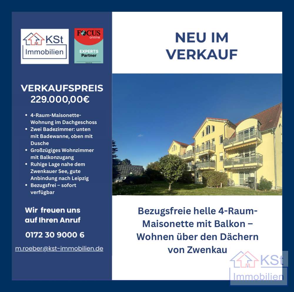 Thumbnail-Wohnung zum Kaufen in Zwenkau 229.000,00 € 82 m²
