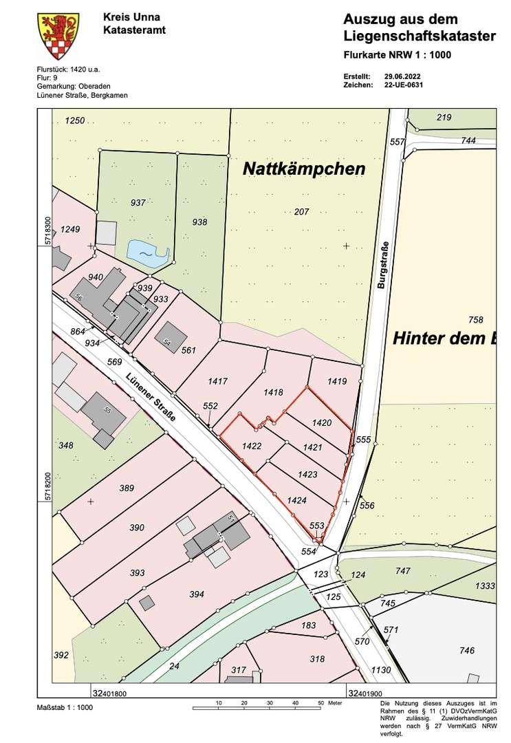 Thumbnail-Grundstück zu verkaufen in Bergkamen 120.000,00 € 985 m²