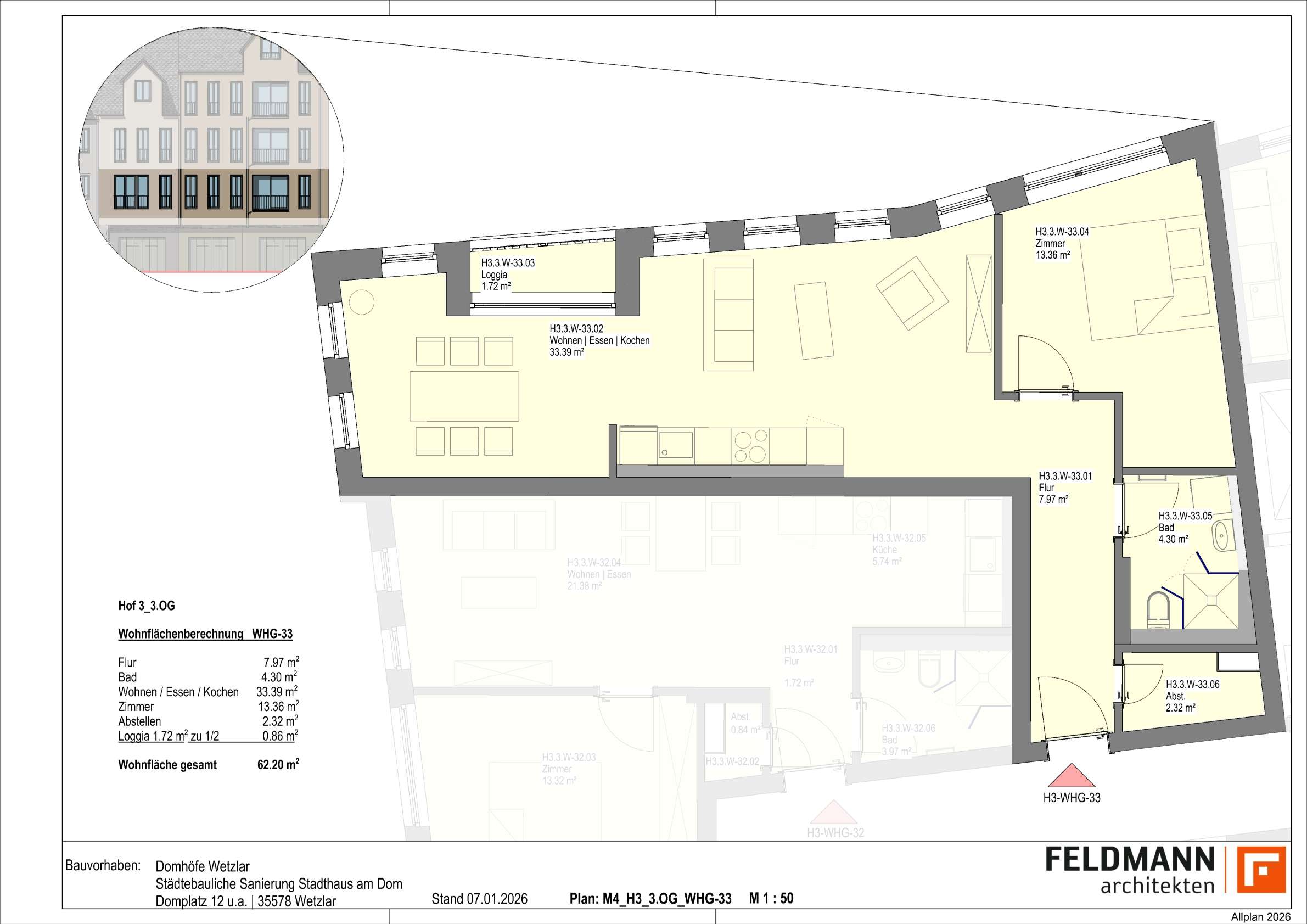 Thumbnail-Wohnung zum Mieten in Wetzlar 980,00 € 62.24 m²