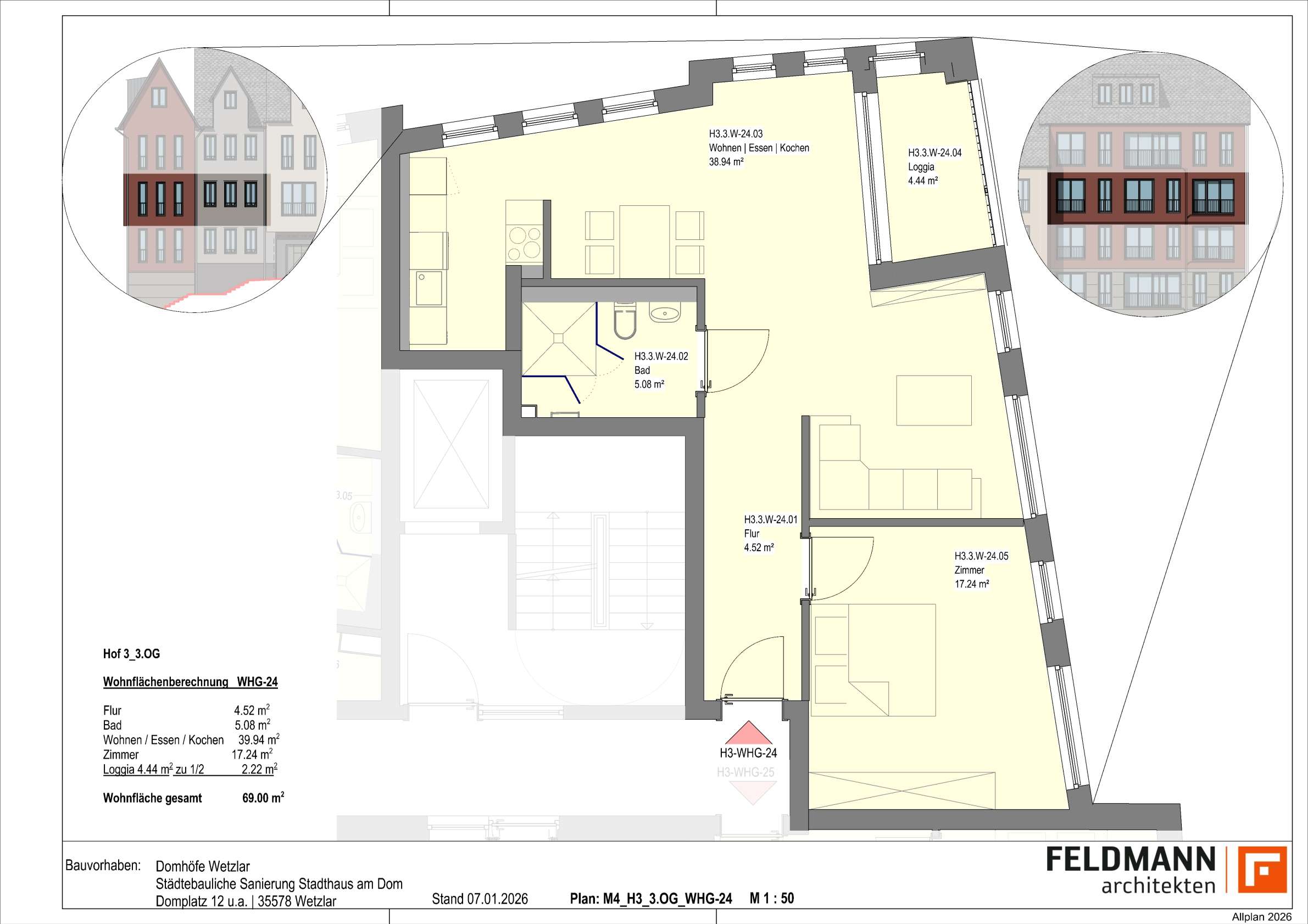 Thumbnail-Wohnung zum Mieten in Wetzlar 1.130,00 € 68.05 m²