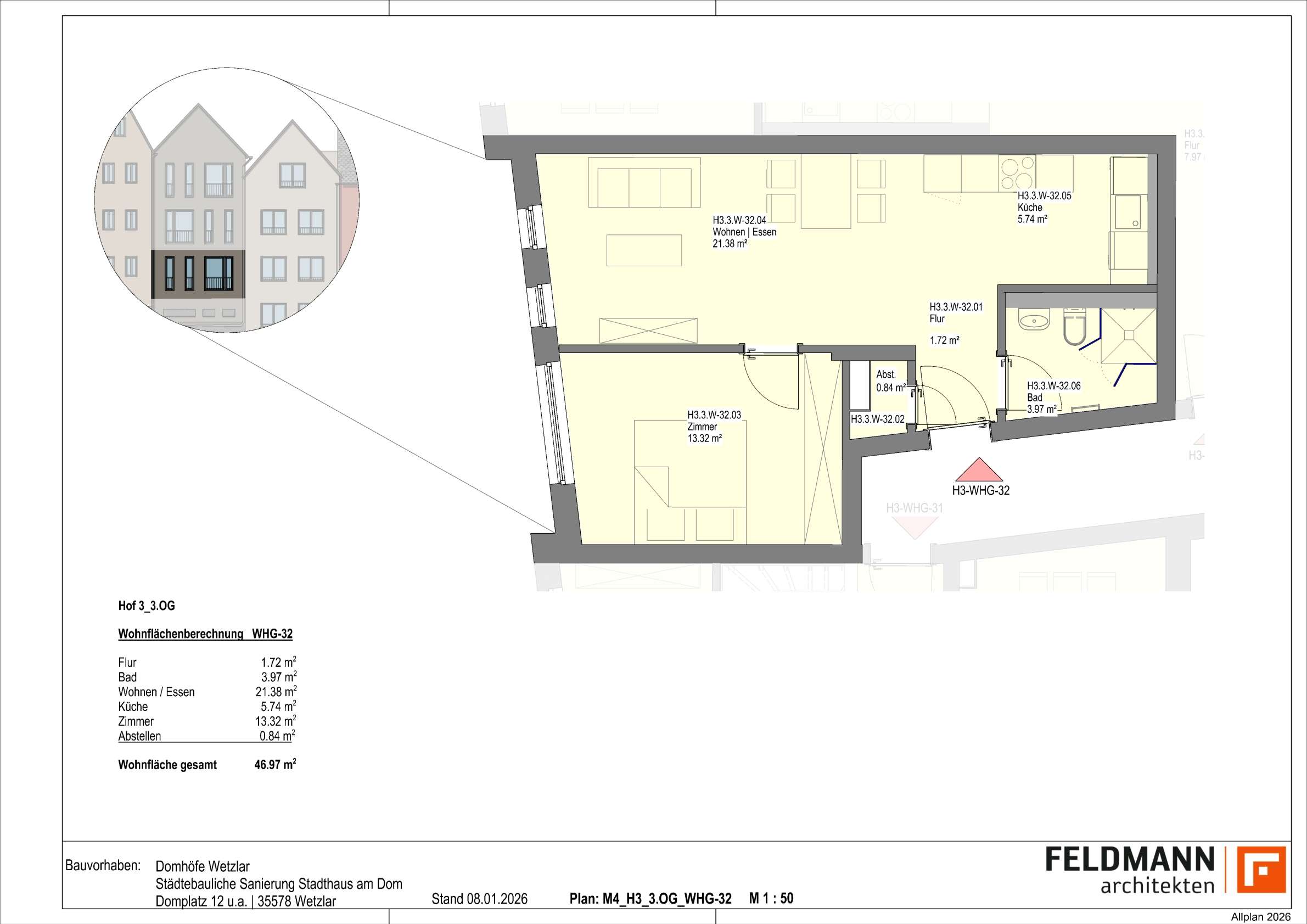 Thumbnail-Wohnung zum Mieten in Wetzlar 690,00 € 47.01 m²