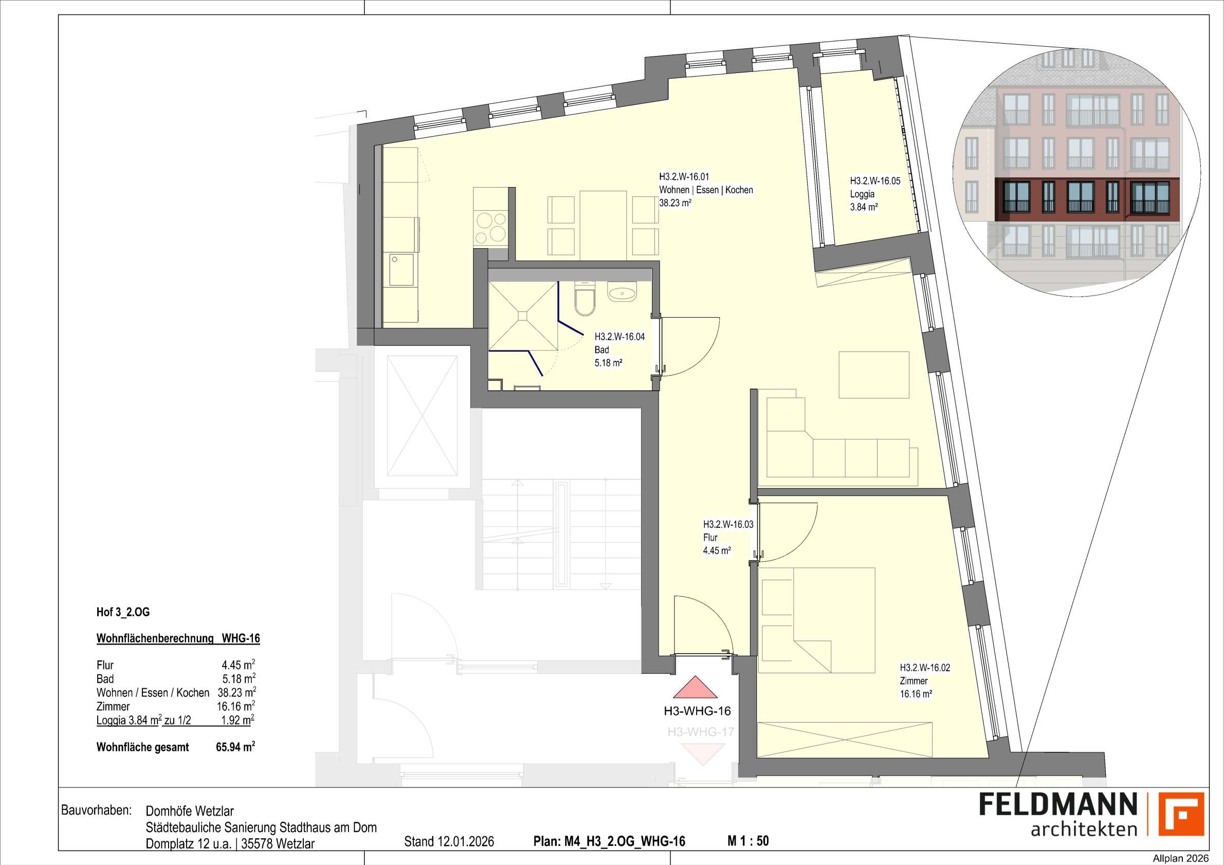 Thumbnail-Wohnung zum Mieten in Wetzlar 1.000,00 € 66 m²