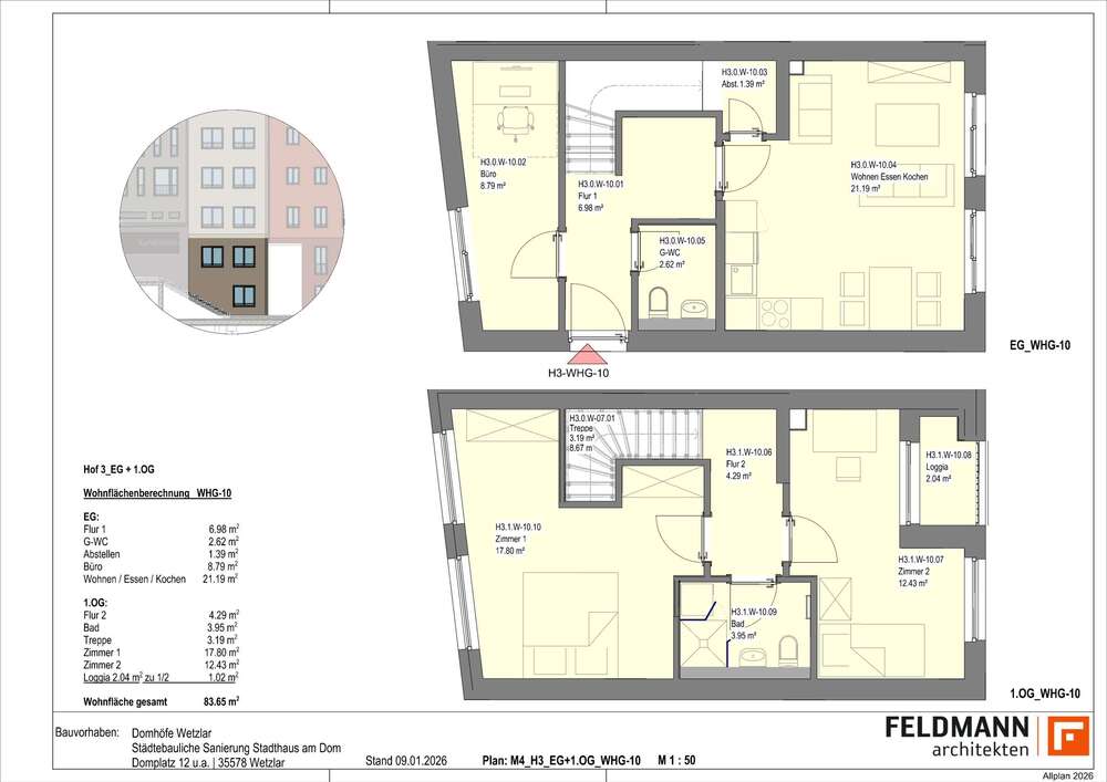 Thumbnail-Wohnung zum Mieten in Wetzlar 1.140,00 € 83.68 m²