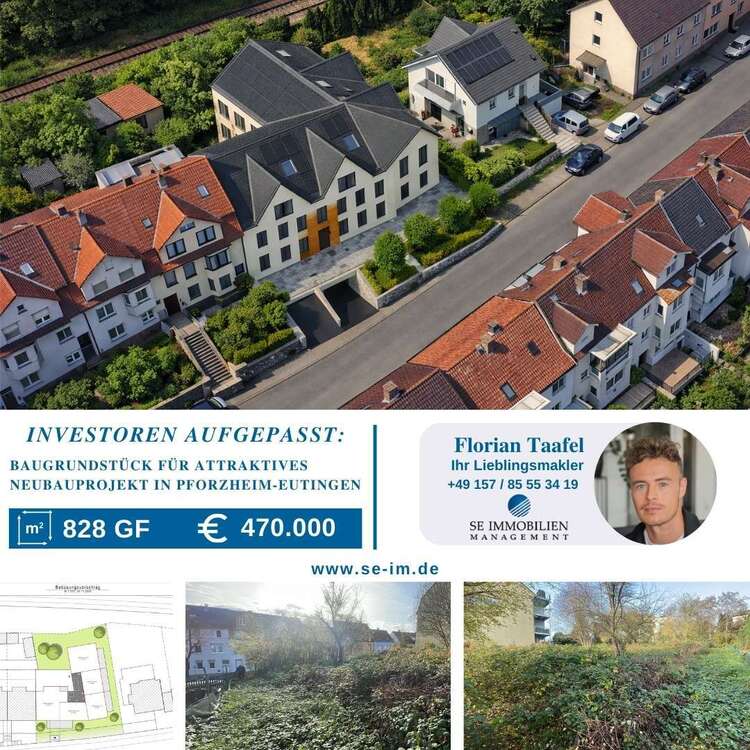 Thumbnail-Grundstück zu verkaufen in Pforzheim 470.000,00 € 828 m²