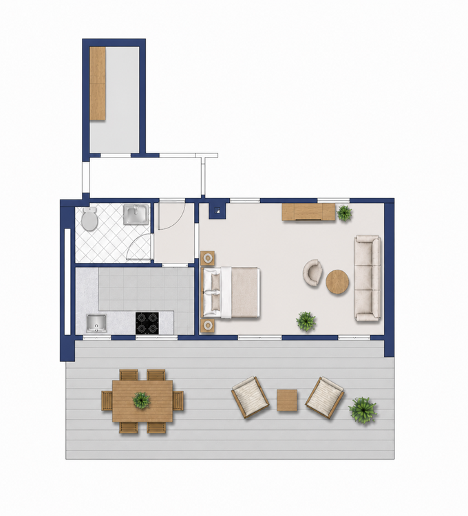 Thumbnail-Wohnung zum Kaufen in Backnang 125.000,00 € 44 m²