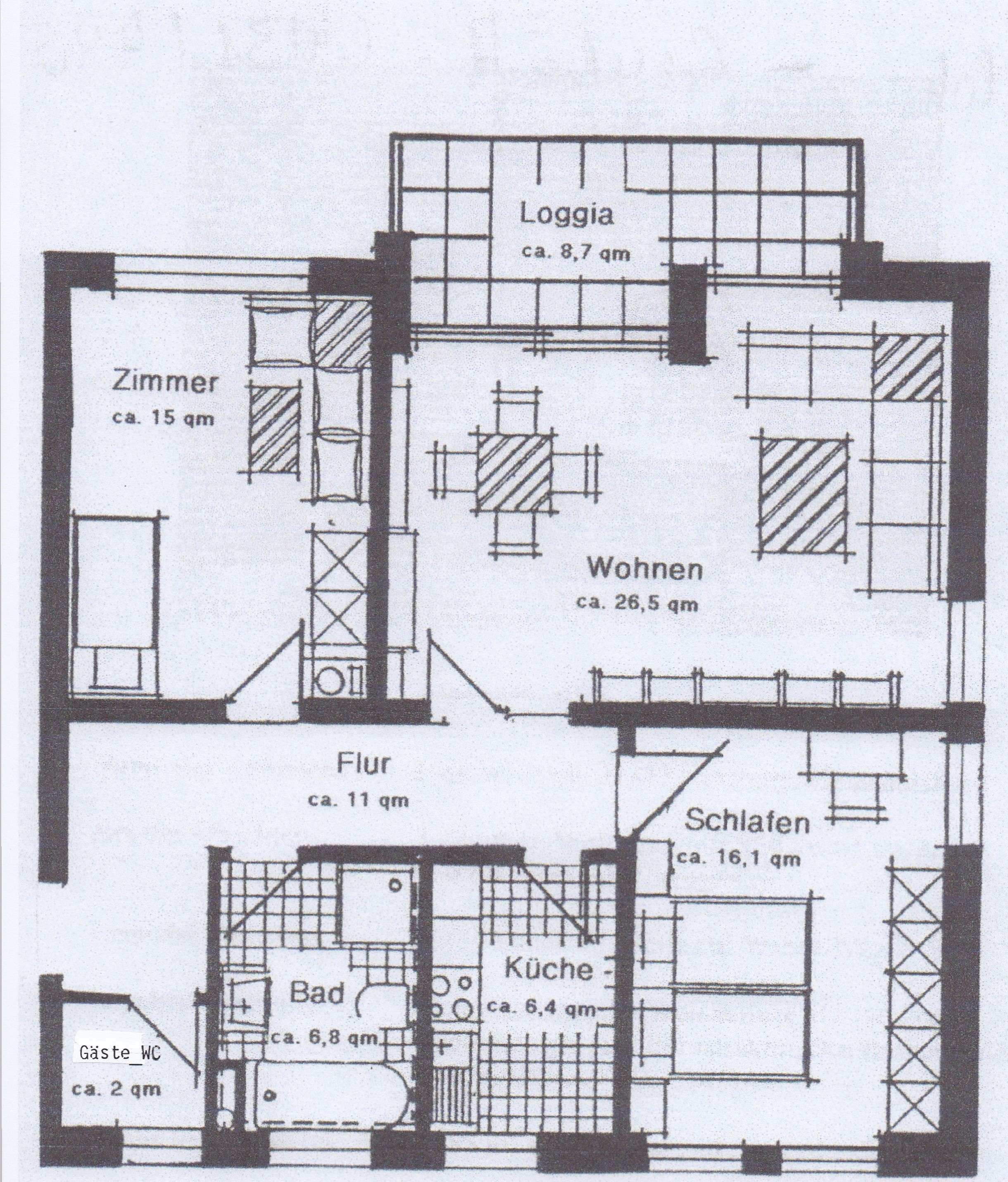 Thumbnail-Wohnung zum Mieten in Lüneburg 1.020,00 € 83.44 m²