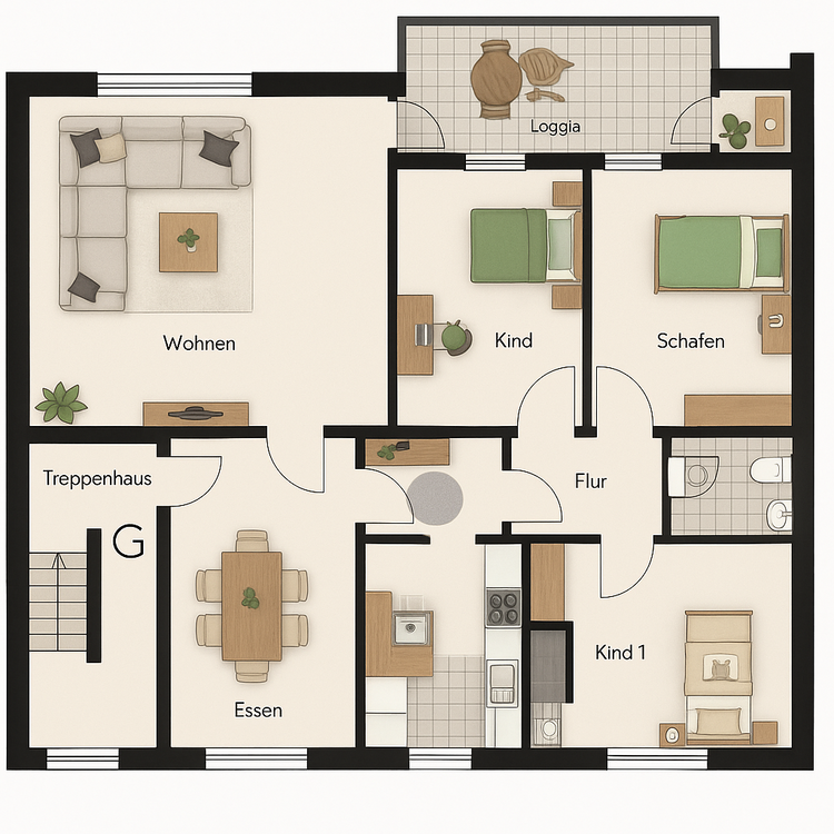 Thumbnail-Wohnung zum Kaufen in Essen 299.000,00 € 123.04 m²