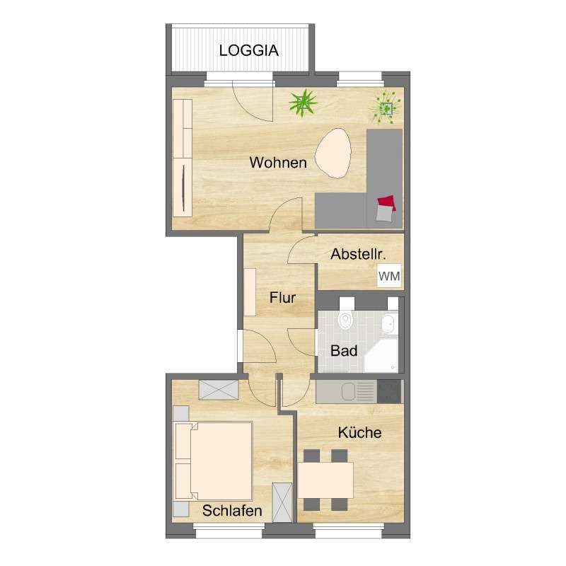 Thumbnail-Wohnung zum Mieten in Zwickau 388,60 € 58 m²