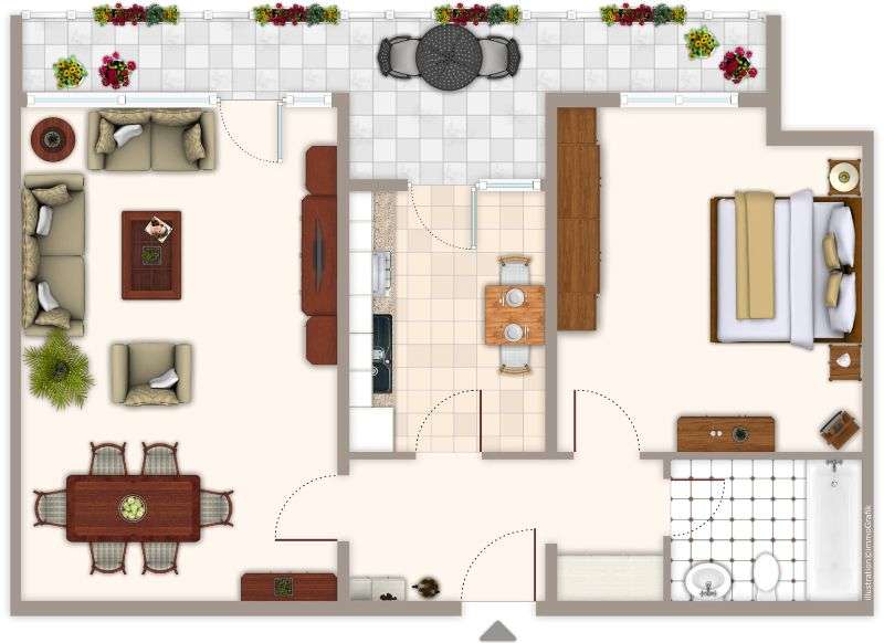 Thumbnail-Wohnung zum Mieten in Mönchengladbach 379,13 € 61.1 m²