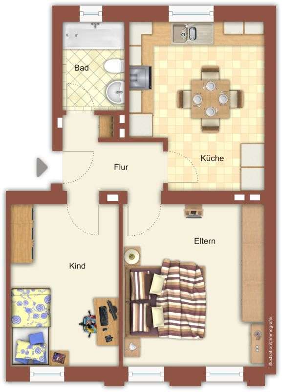 Thumbnail-Wohnung zum Mieten in Mönchengladbach 529,00 € 53 m²