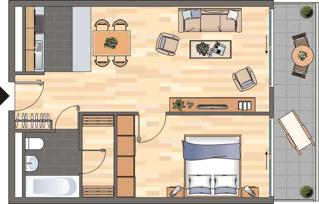 Thumbnail-Wohnung zum Mieten in Ludwigshafen am Rhein 492,00 € 52.06 m²