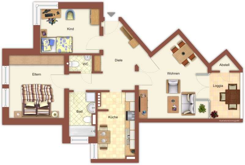 Thumbnail-Wohnung zum Mieten in Mönchengladbach 427,49 € 76 m²