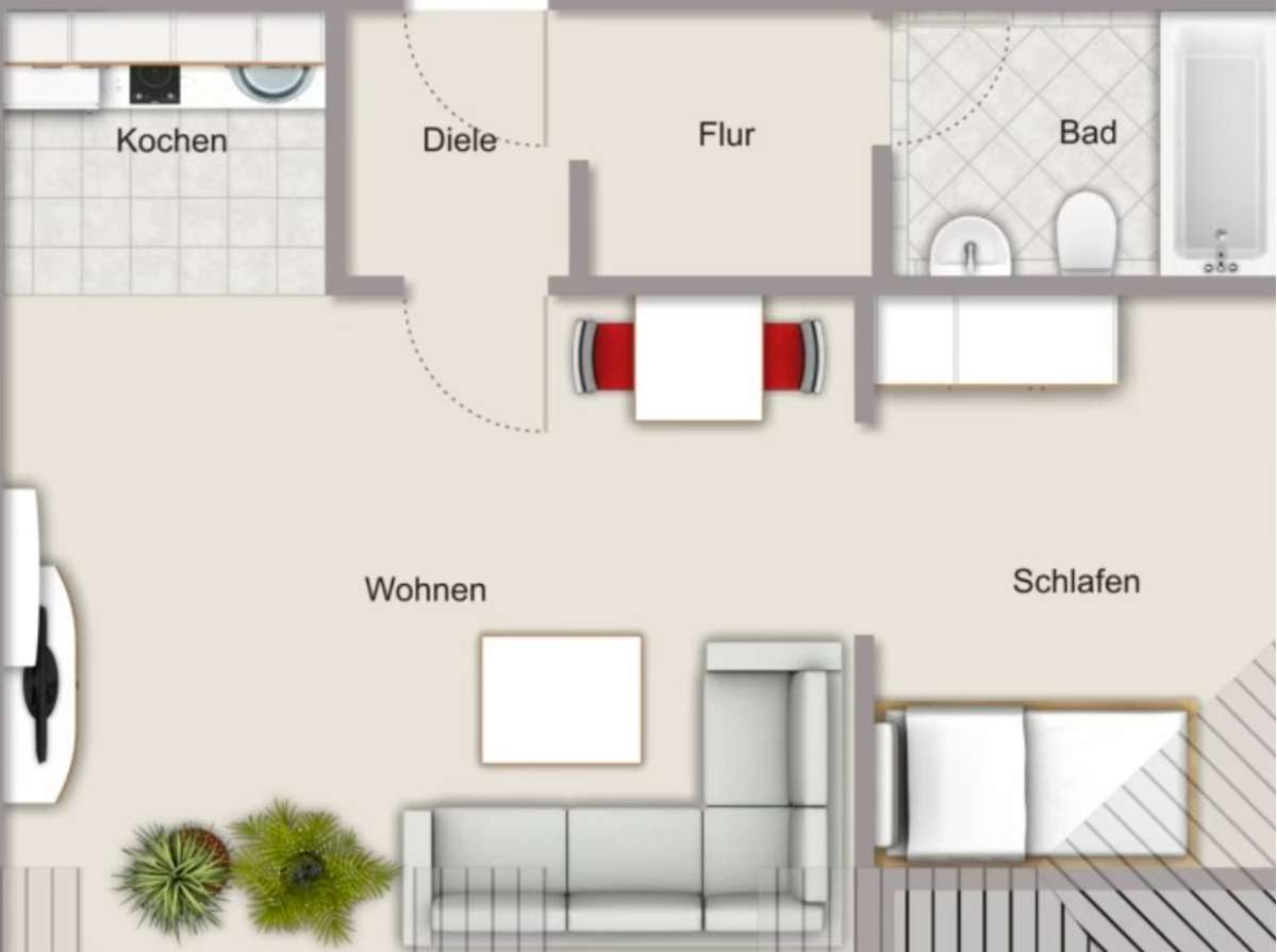 Thumbnail-Wohnung zum Kaufen in Essen 89.950,00 € 43 m²