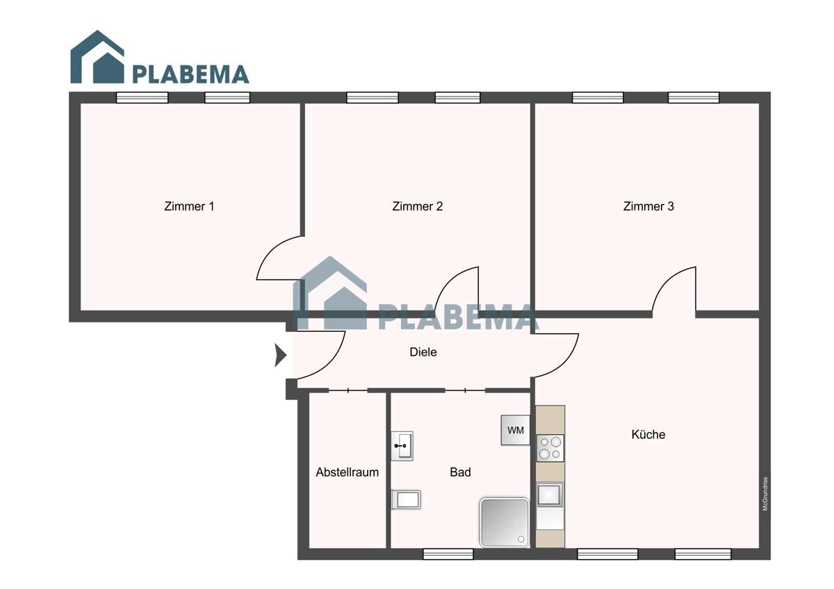 Thumbnail-Wohnung zum Mieten in Schwerin 1.181,00 € 89.1 m²