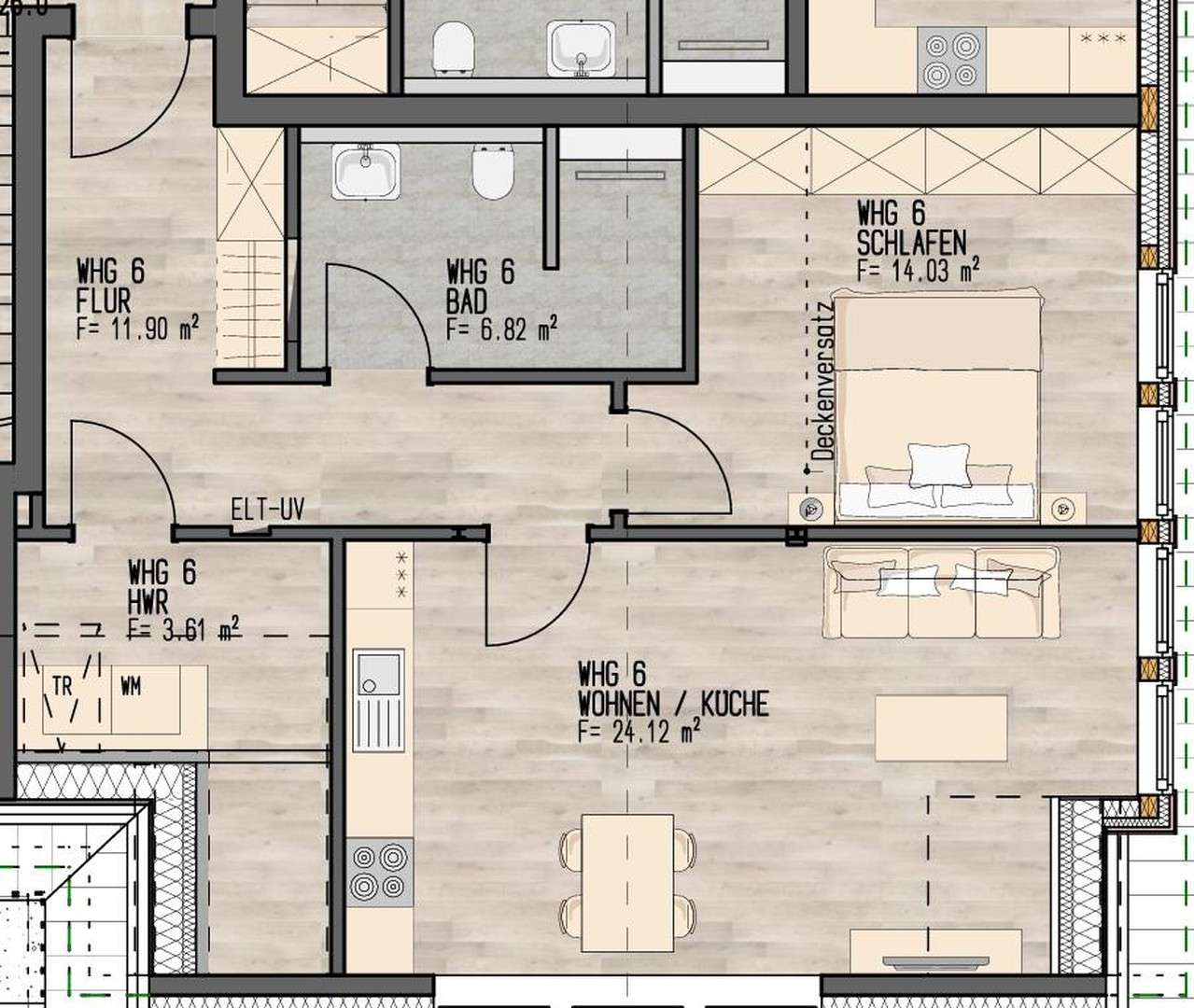 Thumbnail-Wohnung zum Mieten in Diepholz 670,00 € 57 m²