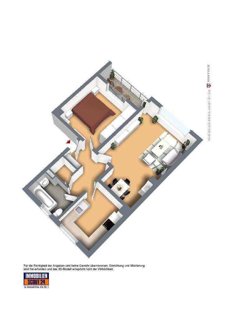 Thumbnail-Wohnung zum Mieten in Remscheid 519,00 € 60.04 m²