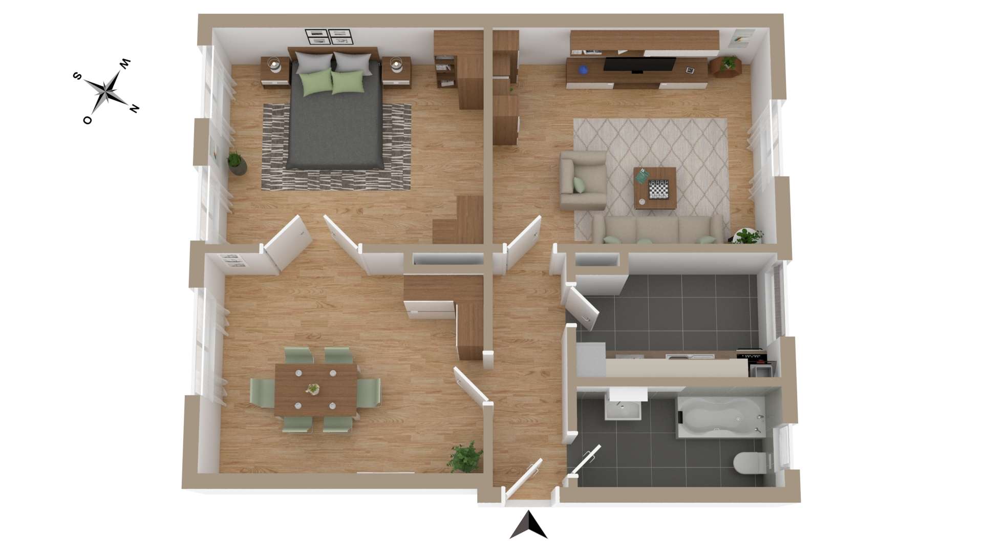 Thumbnail-Wohnung zum Mieten in Eutin 462,39 € 55.98 m²