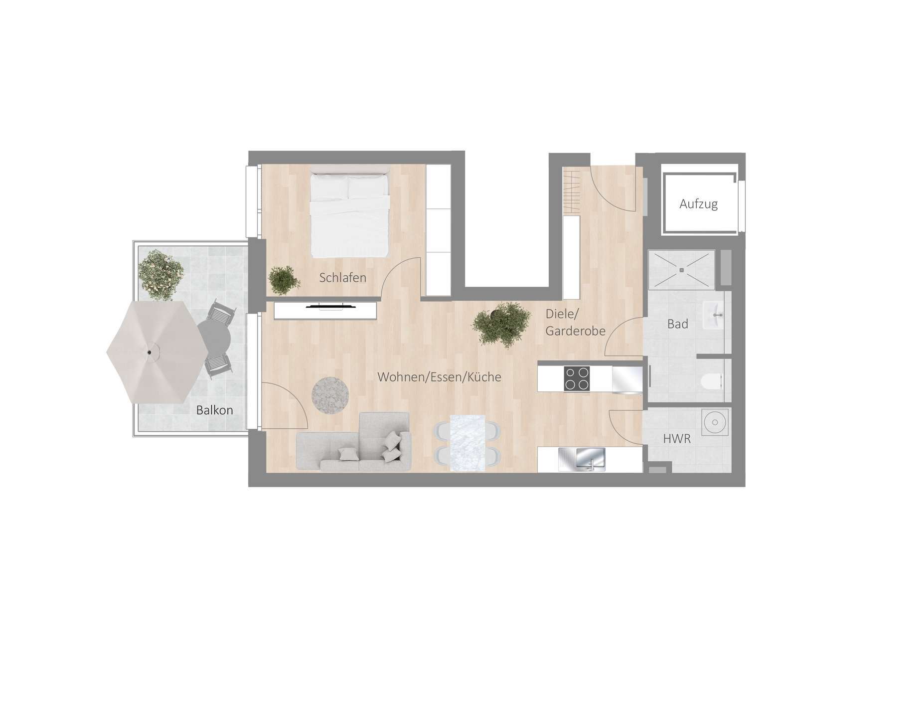 Thumbnail-Wohnung zum Mieten in Besigheim 1.030,00 € 64.75 m²
