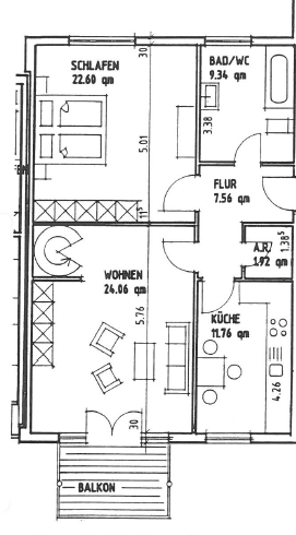 Thumbnail-Wohnung zum Mieten in Kitzingen 1.135,00 € 124.3 m²