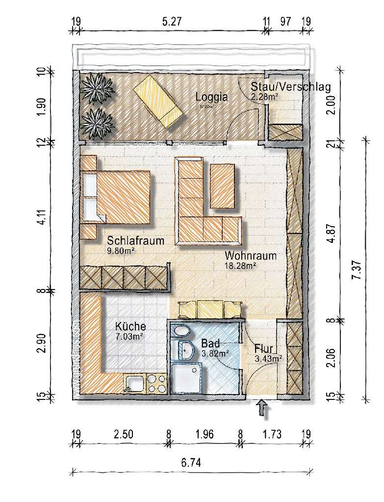 Thumbnail-Wohnung zum Kaufen in Heidelberg 229.000,00 € 49 m²