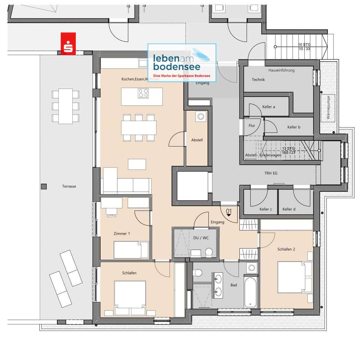 Thumbnail-Wohnung zum Kaufen in Tettnang 845.000,00 € 130.21 m²