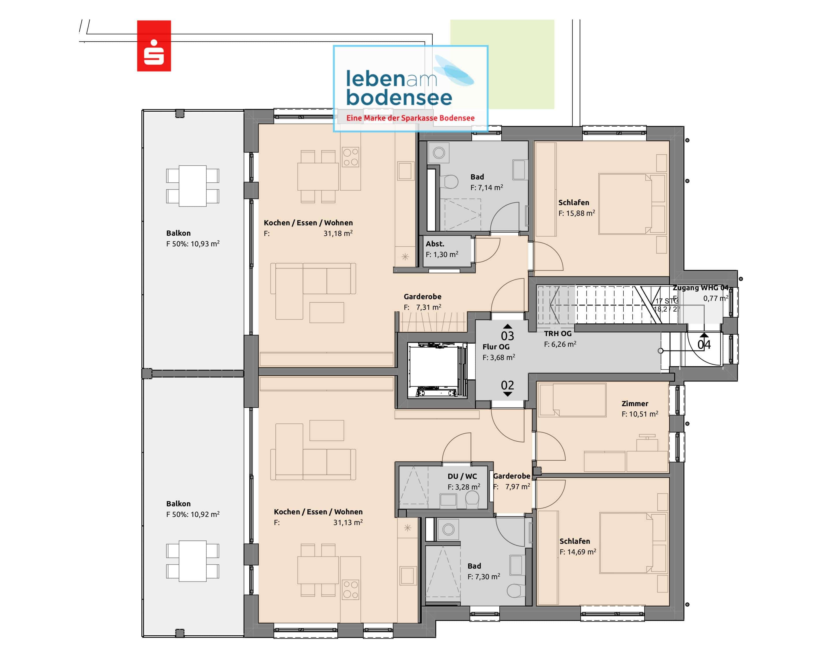 Thumbnail-Wohnung zum Kaufen in Tettnang 625.000,00 € 72.5 m²