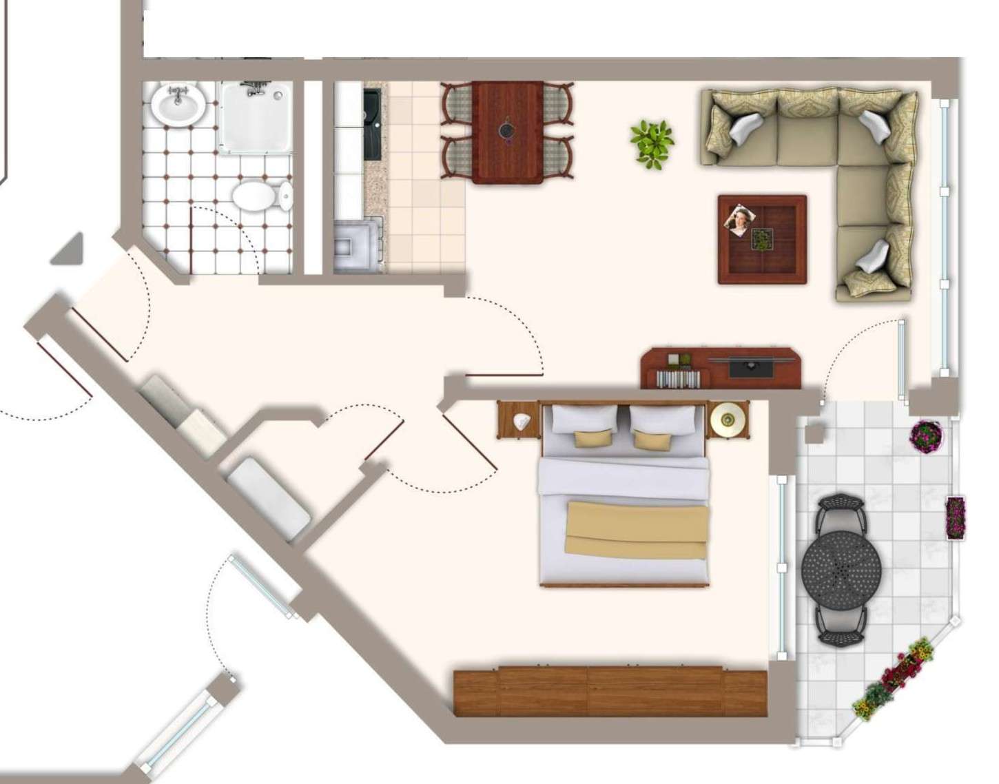 Thumbnail-Wohnung zum Mieten in Magdeburg 445,00 € 49.52 m²