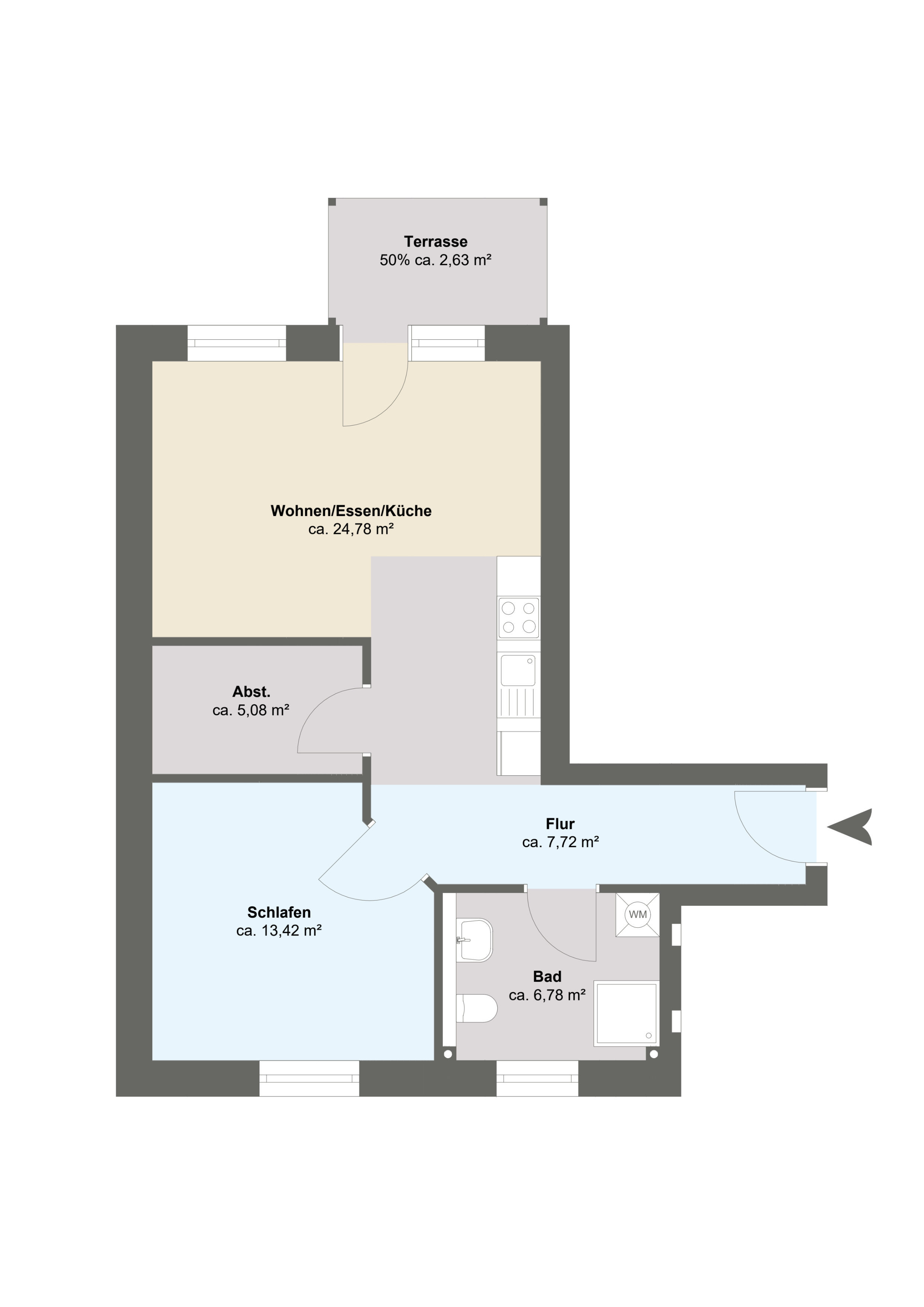 Thumbnail-Wohnung zum Mieten in Elmshorn 880,00 € 60.4 m²