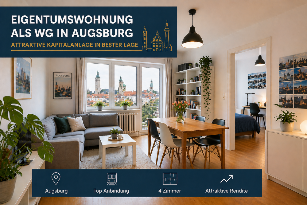 Thumbnail-Wohnung zum Kaufen in Augsburg 430.000,00 € 65 m²