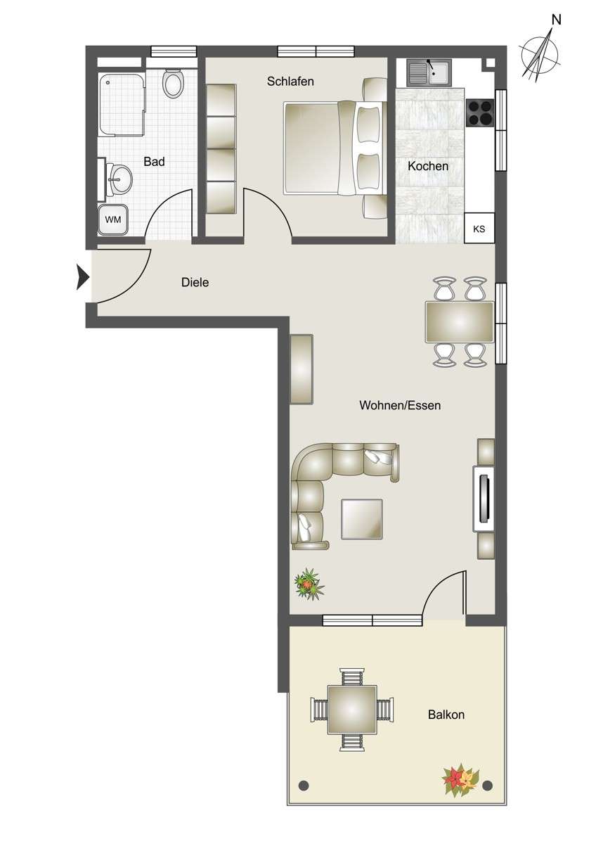Thumbnail-Wohnung zum Mieten in Schöntal -Oberkessach 775,00 € 63.5 m²