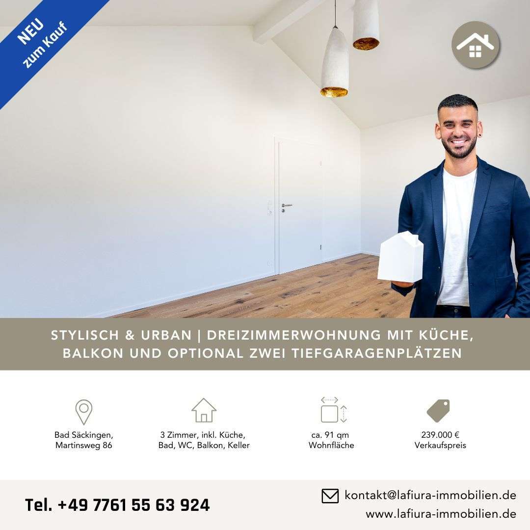Thumbnail-Wohnung zum Kaufen in Bad Säckingen 239.000,00 € 90.84 m²