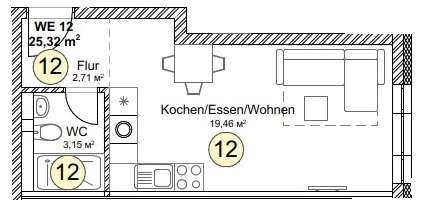 Thumbnail-Wohnung zum Kaufen in Pfullendorf 127.000,00 € 30.35 m²