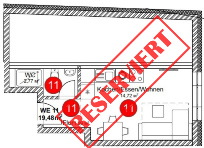 Thumbnail-Wohnung zum Kaufen in Pfullendorf 104.000,00 € 24.51 m²